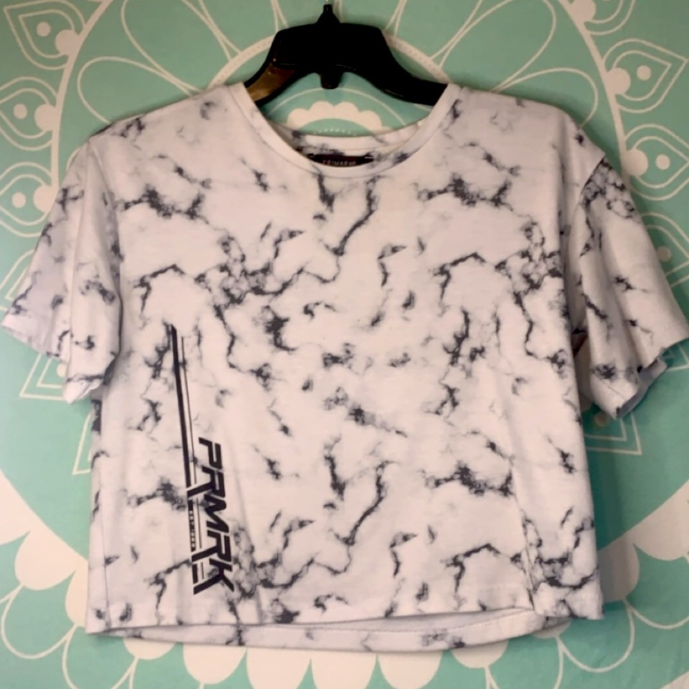 Cropped Marble Tee